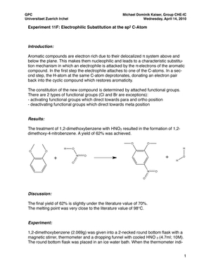 Electrophilic Substitution at the sp2 C-atom