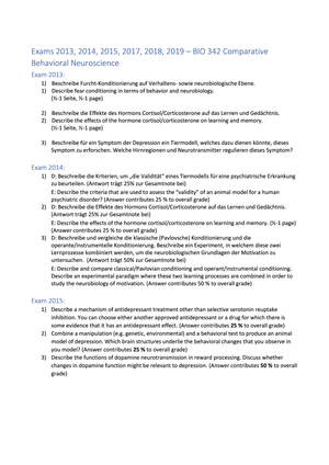Exams 2013-2019