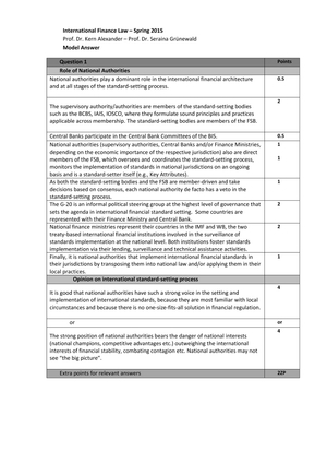 Int. Financial Law Prüfung 2015 Musterlösung