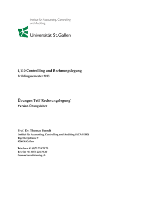 Übungen zum Teil RL 2013 (Dozenten-Version)