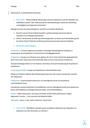 Ökologie ZF