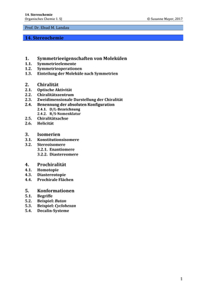 14. OC Stereochemie, Landau