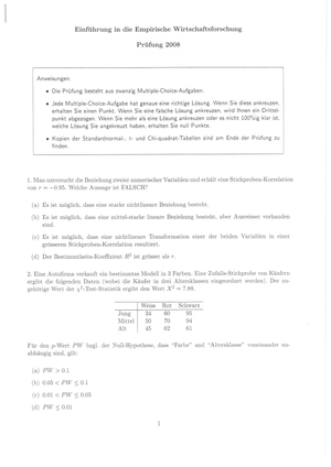 Prüfung Emp WiFo HS08