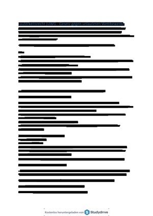 Wirtschaftsrecht Lauterkeitsrecht ZSF