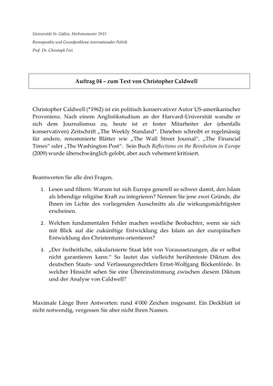 HS15 - Aufgabenstellung 4