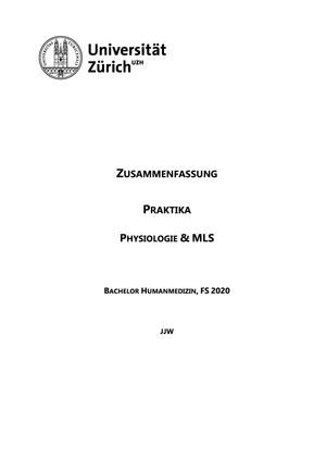 Zusammenfassung Praktika FS 2020