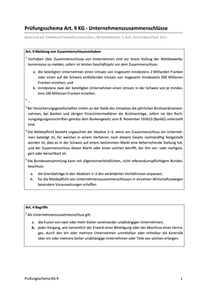 Prüfungsschema KG 9