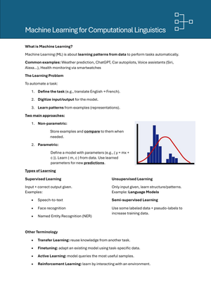 Machine Learning for Computational Linguistics - File Exchange ...