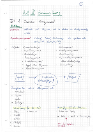 BWL 3 - Zusammenfassung