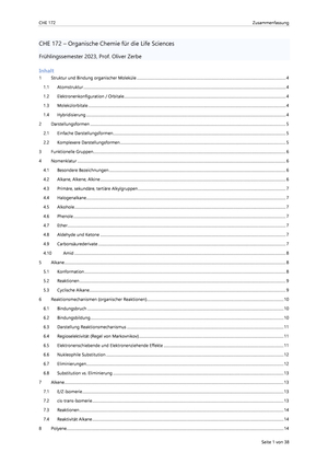 CHE172 Zusammenfassung