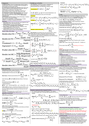 Asset Management Prüfungsspick