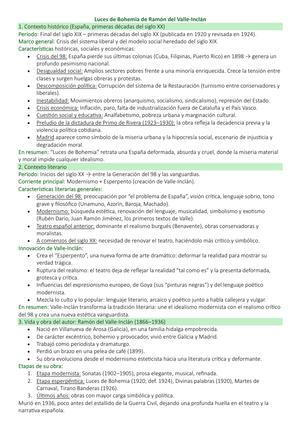 Luces de Bohemia de Ramón del Valle-Inclán