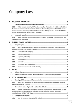 Exams Examples_Company Law 2019