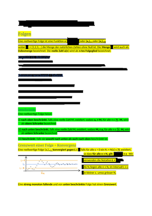 MAT 184 Analysis Zusammenfassung