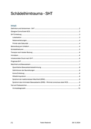 Schädelhirntrauma NMS
