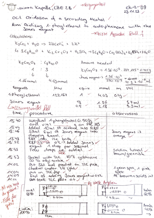 Lab notes and evaluation, OC 1-11