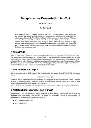 Introduction to LaTeX