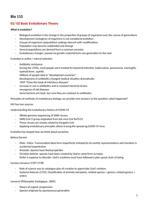 Zusammenfassung Bio 115 HS21