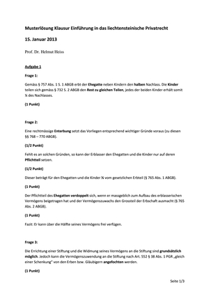 Einf. liechtenstein. PR Prüfung 2012 Musterlösung