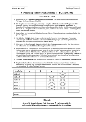 Lösungen zur Prüfung Mikro I HS02