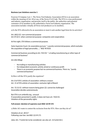 business law exercise 1 solutions