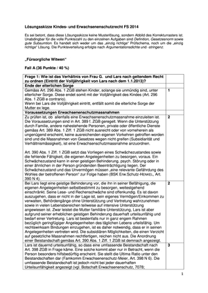 Kindes-/Erwachsenenschutz Prüfung 2014 Musterlö.