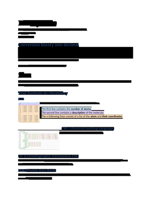 CHE 103 Programming Zusammenfassung