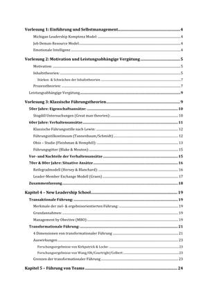 Organisieren und Führen Zusammenfassung