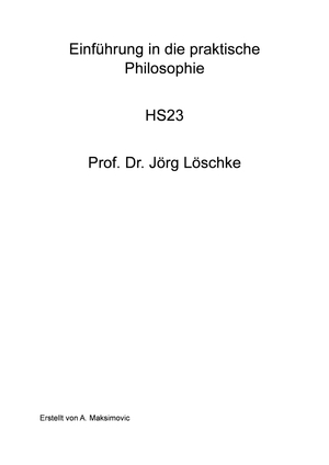 Mind Map praktische Philosophie HS23