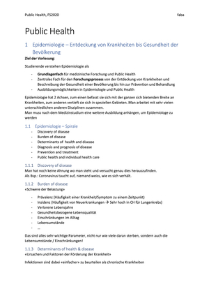 Zusammenfassung Public Health