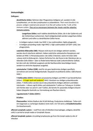 Zusammenfassung Immunologie HS19