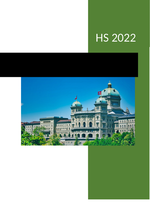 Schweizer Politik Zusammenfassung HS22