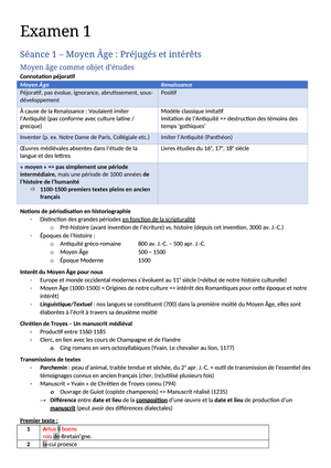 ancien français résumé