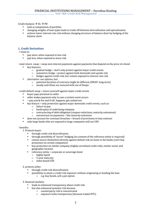 Financial Institutions Management ZSF Unit 7 + 8