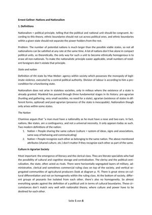 Comparative Politics - Zusammenfassung Gellner
