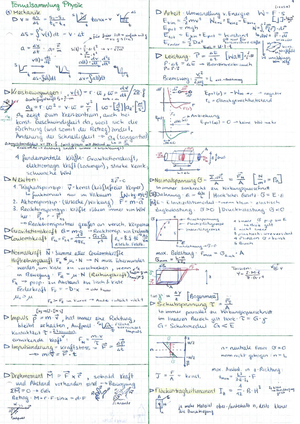 Formelsammlung Physik