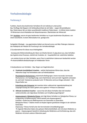 ZF Bio122, FS18 (sehr ausführlich, nur Vorlesung)