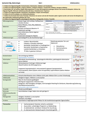 Spickzettel Bakteriologie 22/23