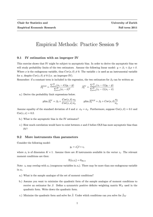 Empirical Methods HS11 Übung 9
