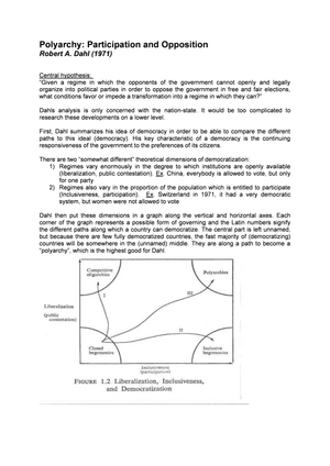 CP: Zusammenfassung Dahl Participation and Opposit