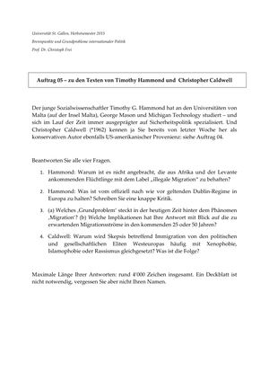 HS15 - Aufgabenstellung 5