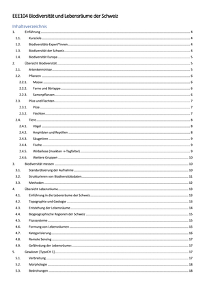 Zusammenfassung Lebensräume