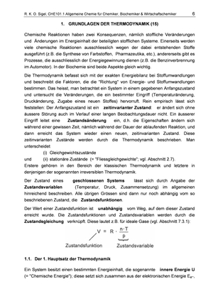 CHE101 HS2013 ZSF: Thermodynamik