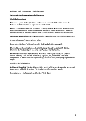 Einführung in die Methoden der Politikwissenschaft