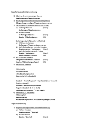 Vorgehensweise Financial Reporting