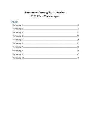 Zusammenfassung Basistheorien FS26