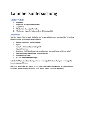 Lahmheitsuntersuchung Klt