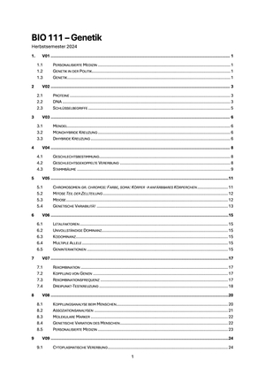 Zusammenfassung BIO 111
