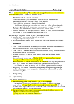ZSF Siegl. Internal Security Policy (VL9)