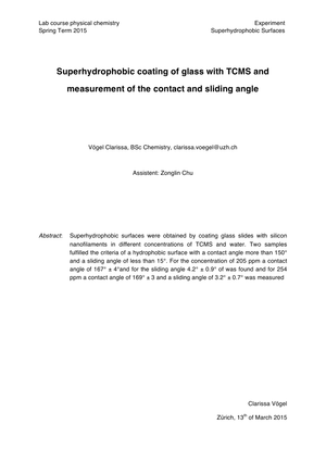 Superhydrophobic Surfaces